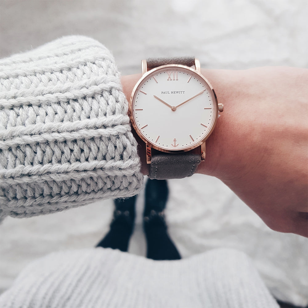 Watch Sailor White Sand Rose Gold Leather Grey