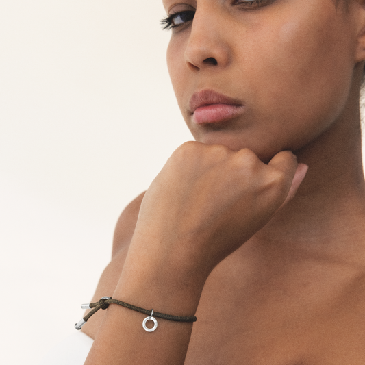 Vitamin Sea Armband Silber Olive