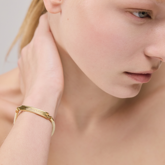 Vitamin Sea Engraved Bracelet Gold Off White