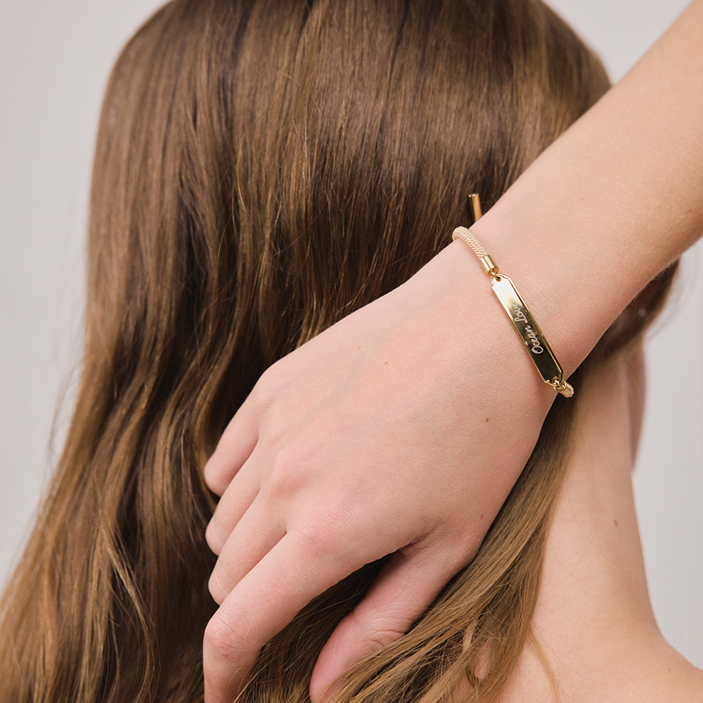 Vitamin Sea Engraved Bracelet Gold Sand
