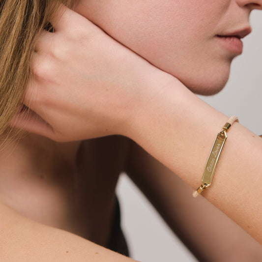 Vitamin Sea Gravur Armband Gold Sand