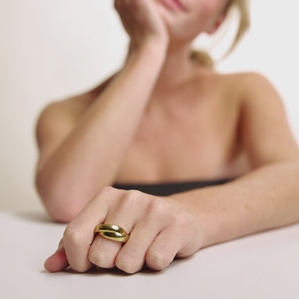 Waves Duo Bague Or