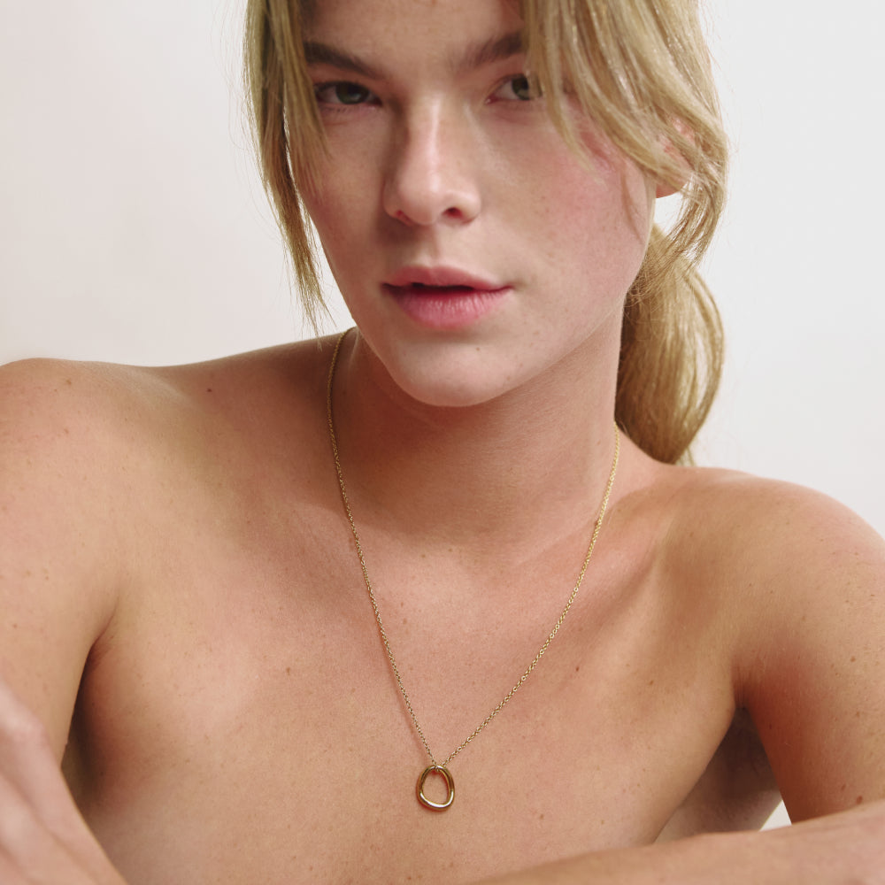 Waves Mono Necklace Gold