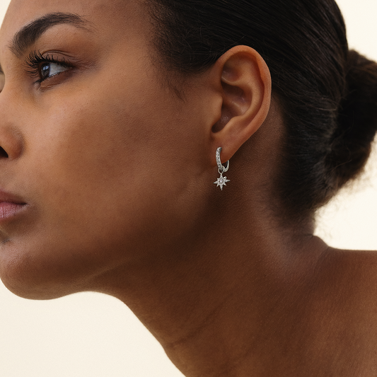 Windrose Hoops Silber