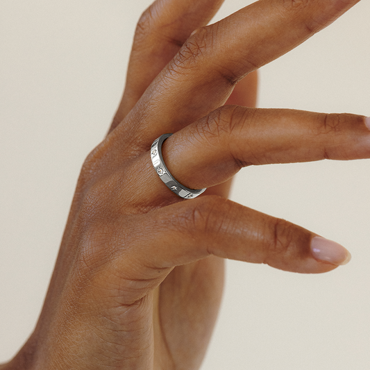 Windrose Intuition Ring Silber