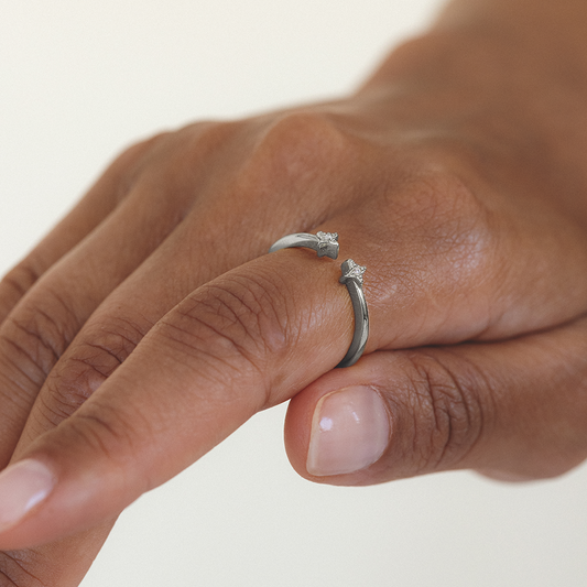 Windrose Open Stars​ Ring Silver
