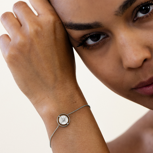Windrose Twister Armkette Silber