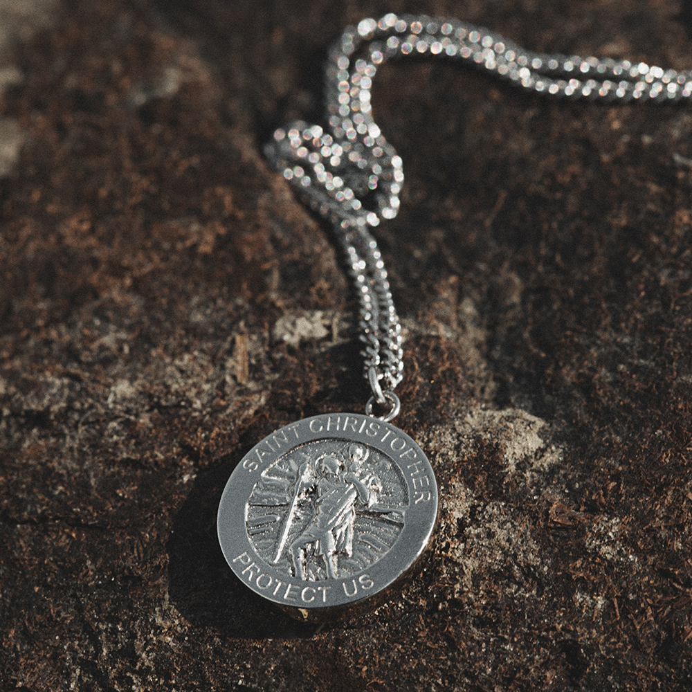 Men's St. Christopher Halskette Silber