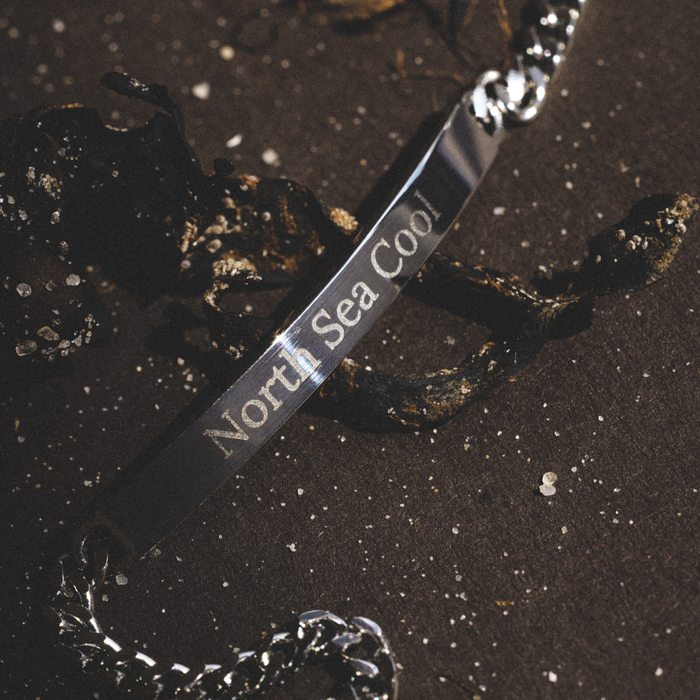 Men's Engravable ID Armkette Silber