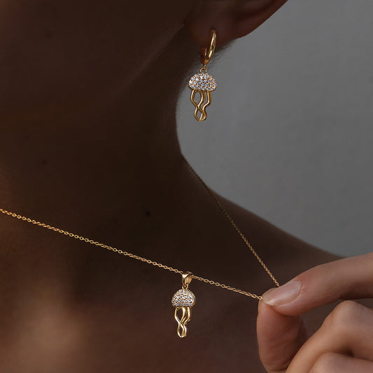 Jellyfish Collier or vermeil