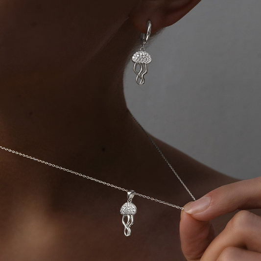 Jellyfish Collier pure silver