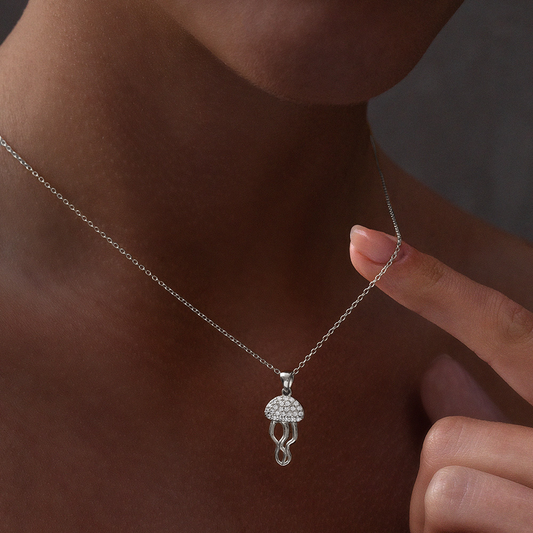 Jellyfish Collier pure silver