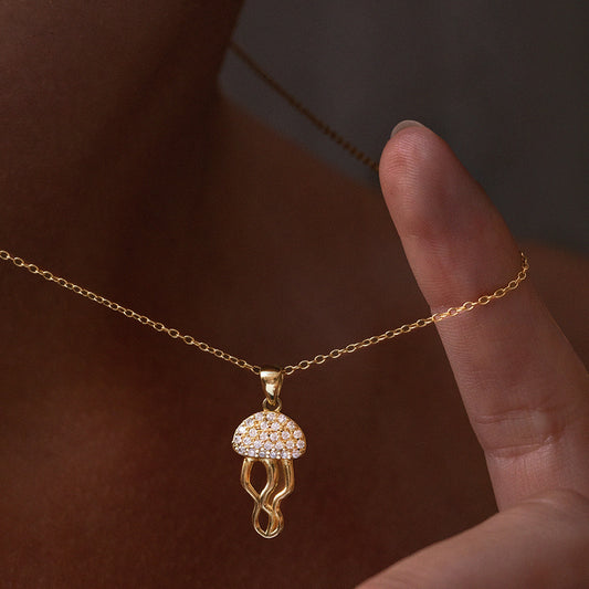 Jellyfish Collier or vermeil