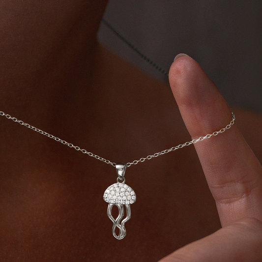 Jellyfish Collier pure silver