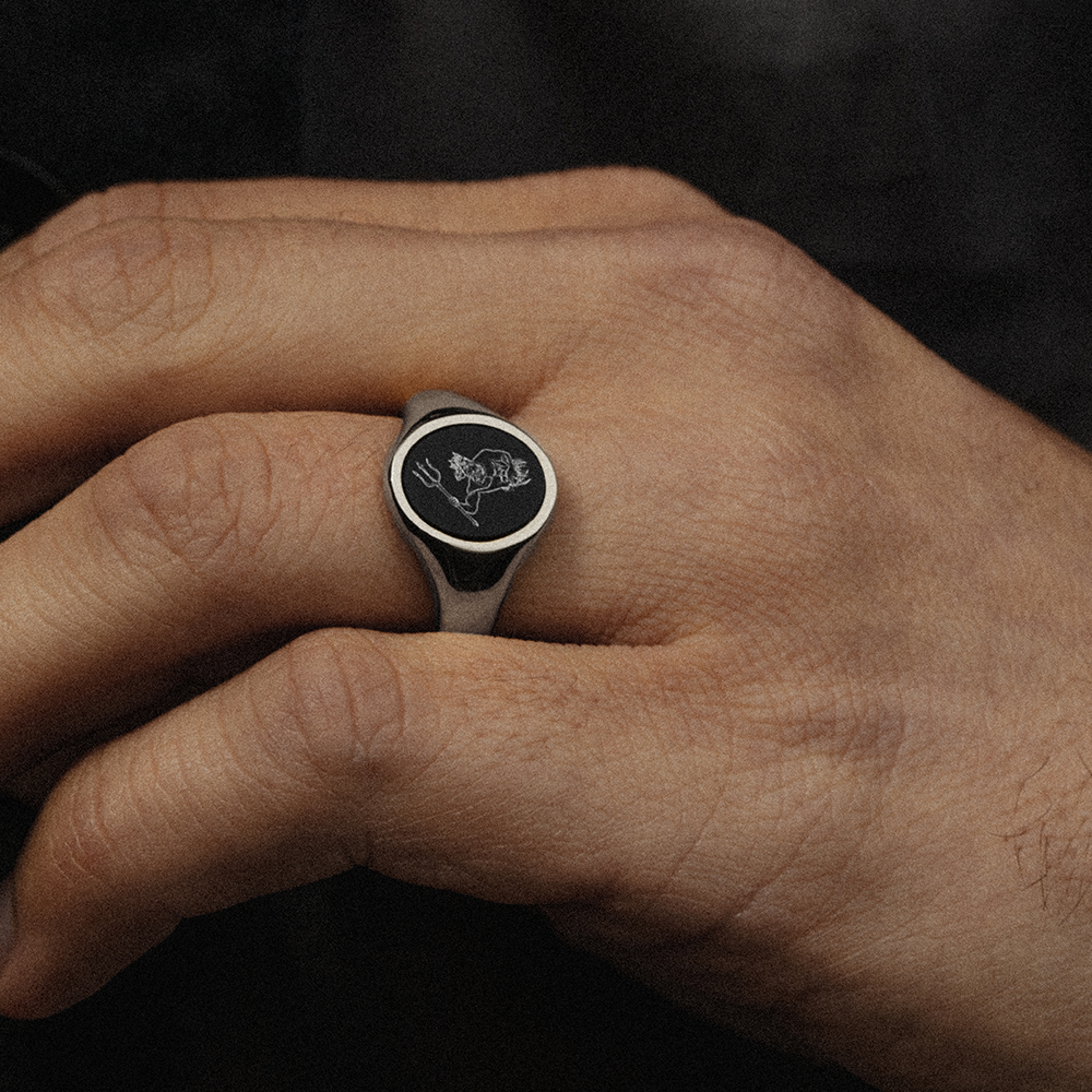 Men's Poseidon Ring Silber