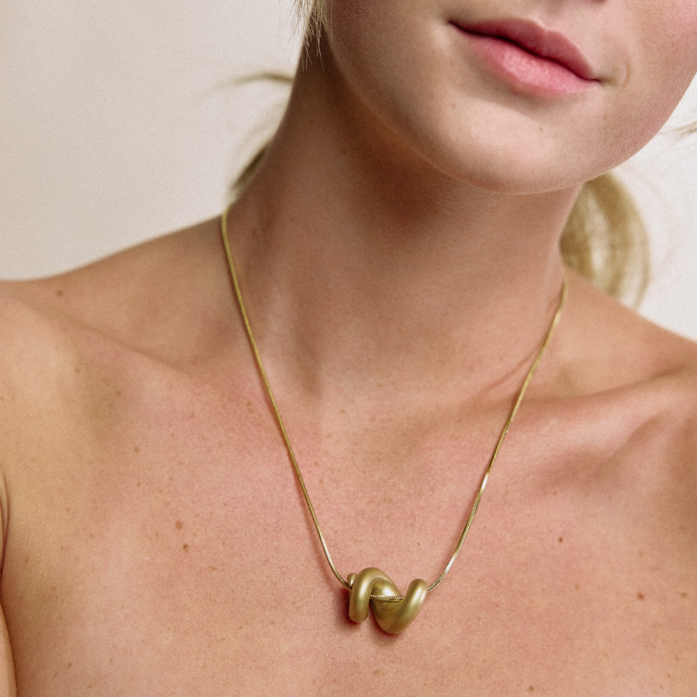 Waves Motion Halskette Gold