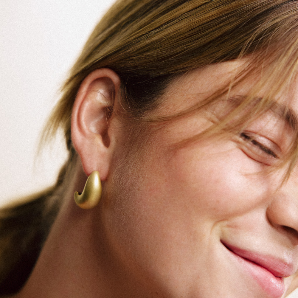 Waves Motion Ohrring Gold