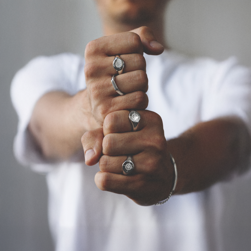 40s50s UK Vintage Silver Signet Ring　21号 40s50s UK Vintage Silver Signet Ring21号