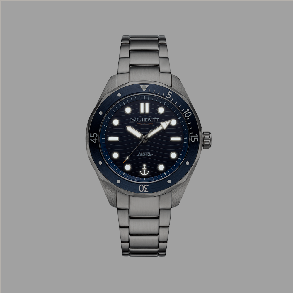 Ocean Diver Uhr Silber Blau