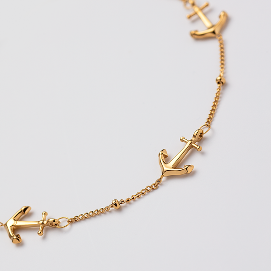 The Anchor II Armkette Gold