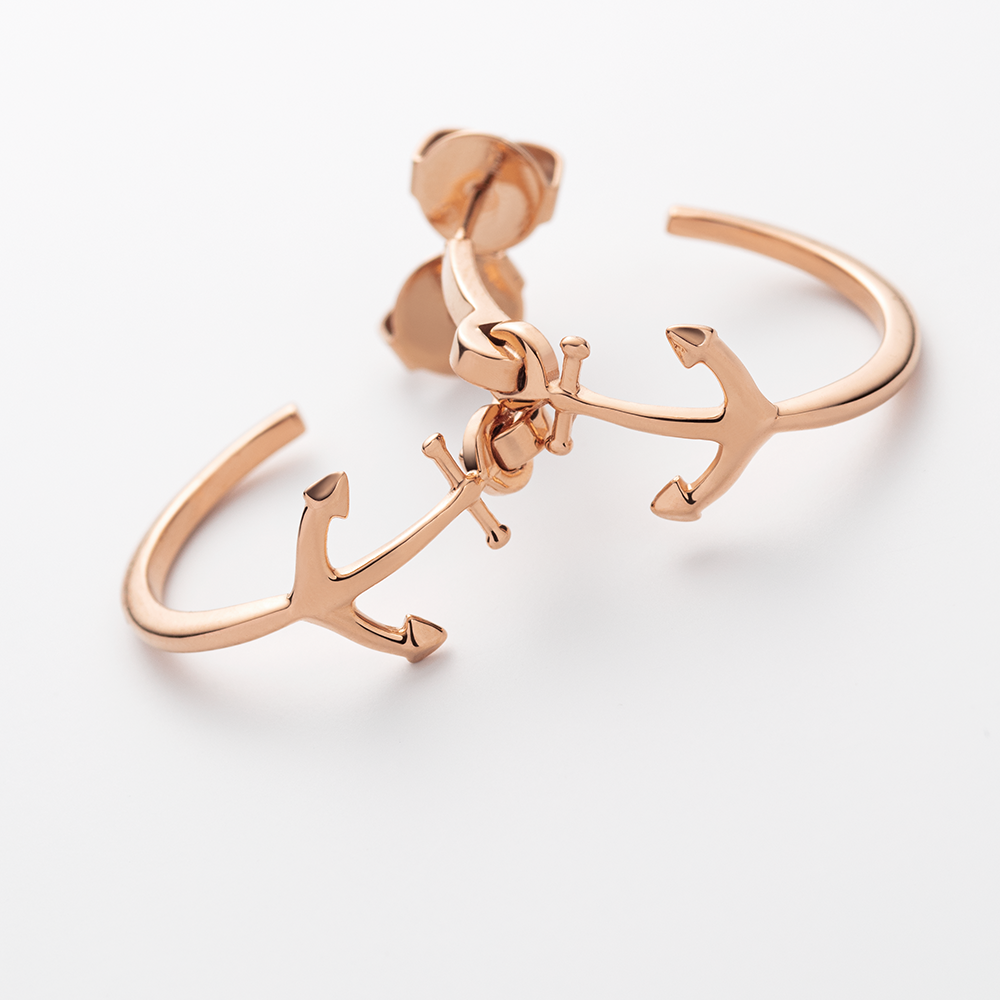 The Anchor II Ohrring Roségold