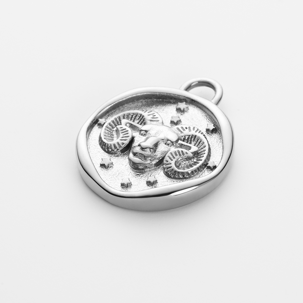 Set Aries Charm und Armkette Silber