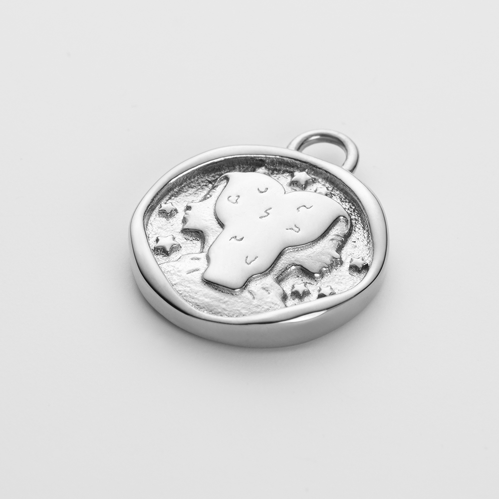 Set Gemini Charm und Halskette Silber