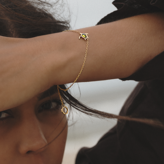 Turtle Mono Bracelet Or