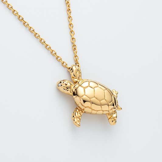 Turtle Big Halskette Gold