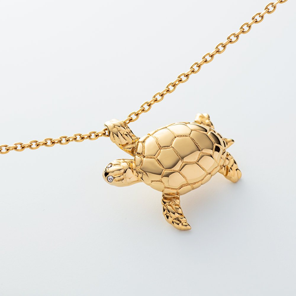 Turtle Big Halskette Gold