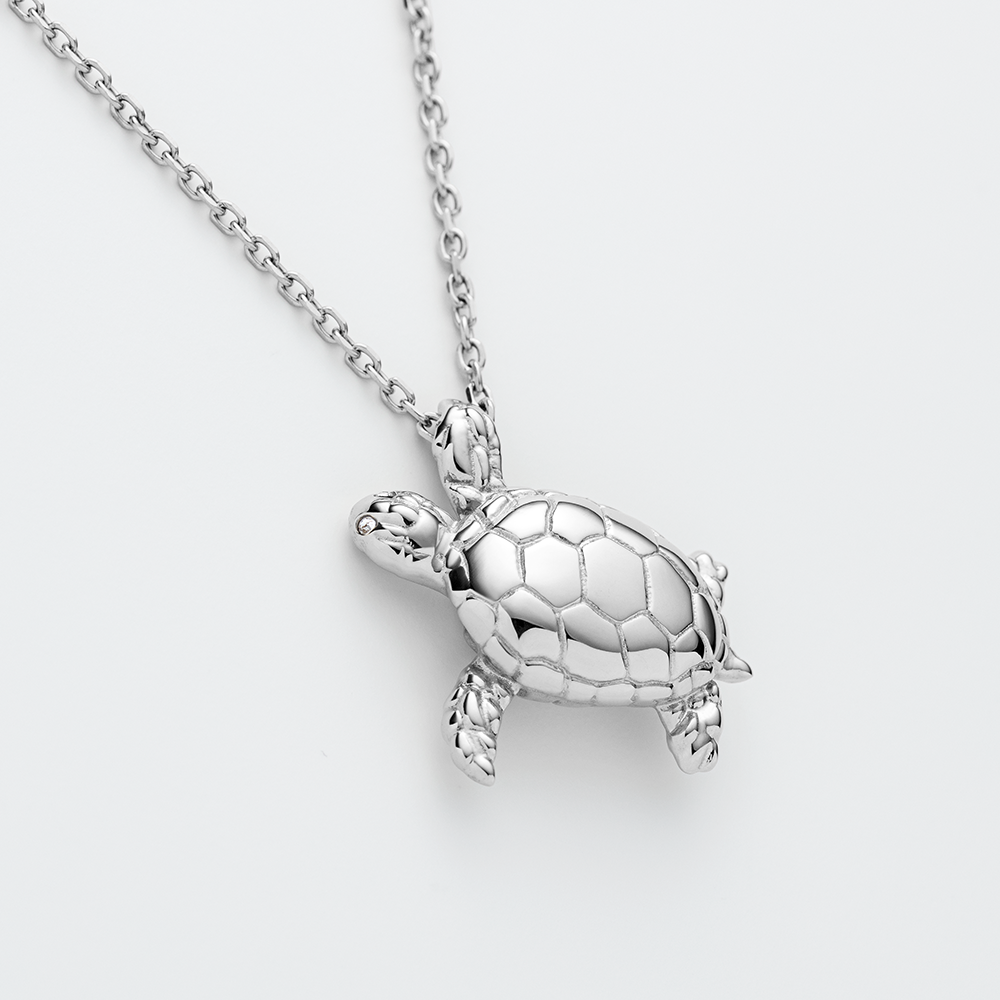 Turtle Big Halskette Silber