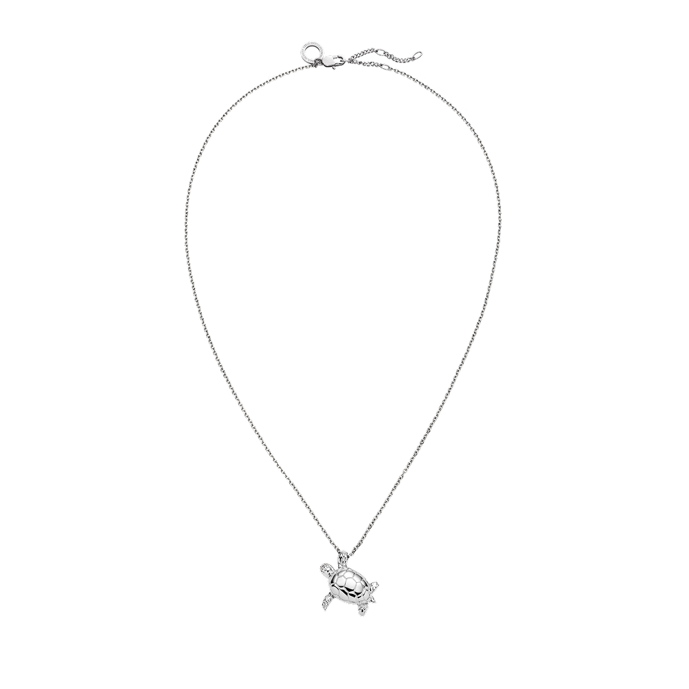 Turtle Big Necklace Silver