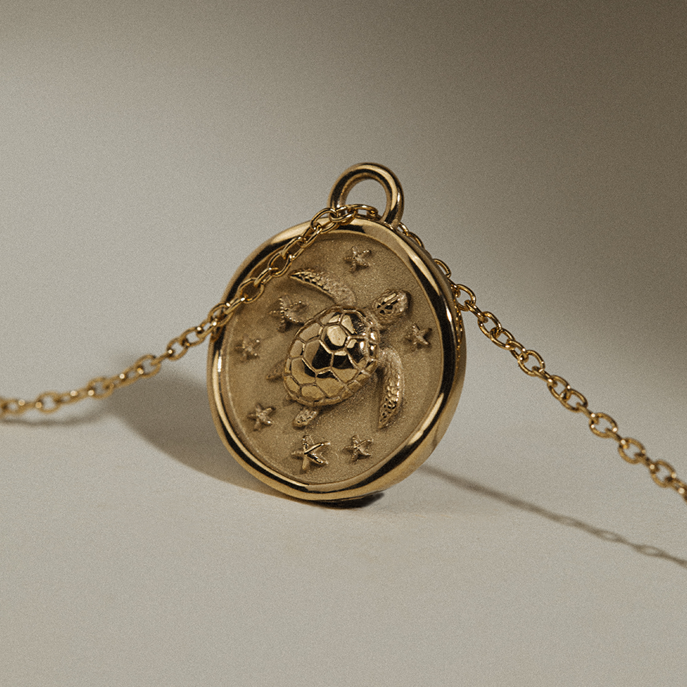 Turtle Coin Halskette Gold