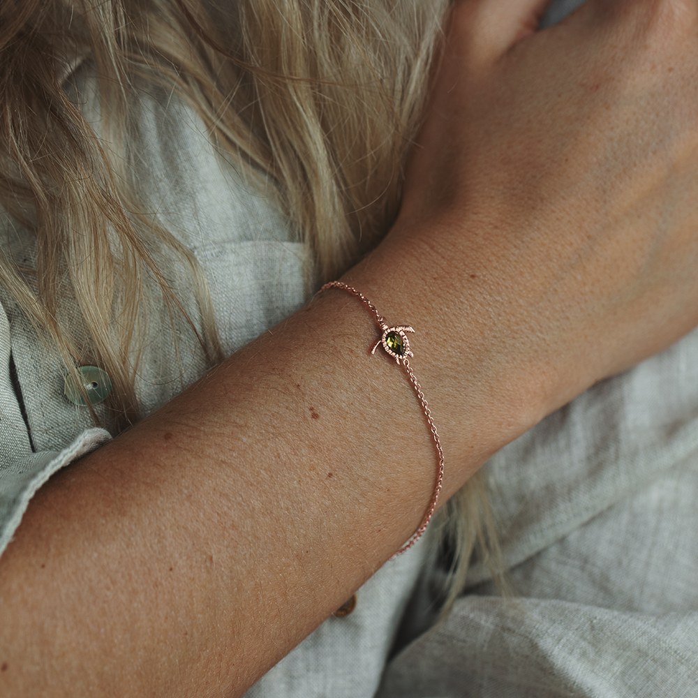 Turtle Mono Armkette Roségold
