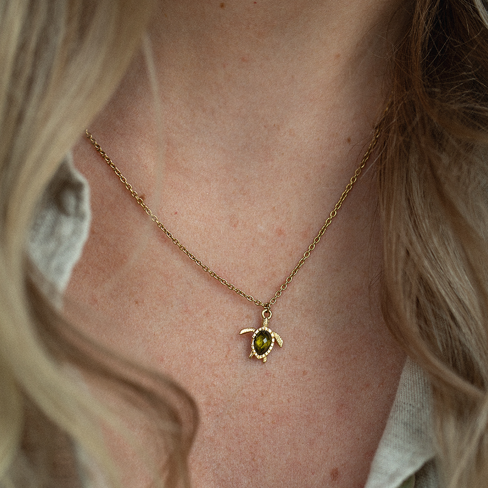 Turtle Mono Halskette Gold