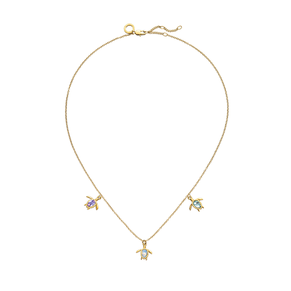 Turtle Rainbow Halskette Gold