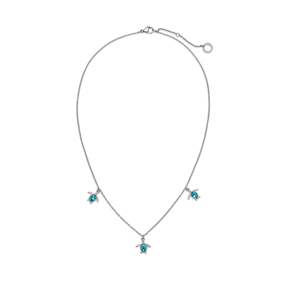 Turtle Halskette Aquamarine Silber