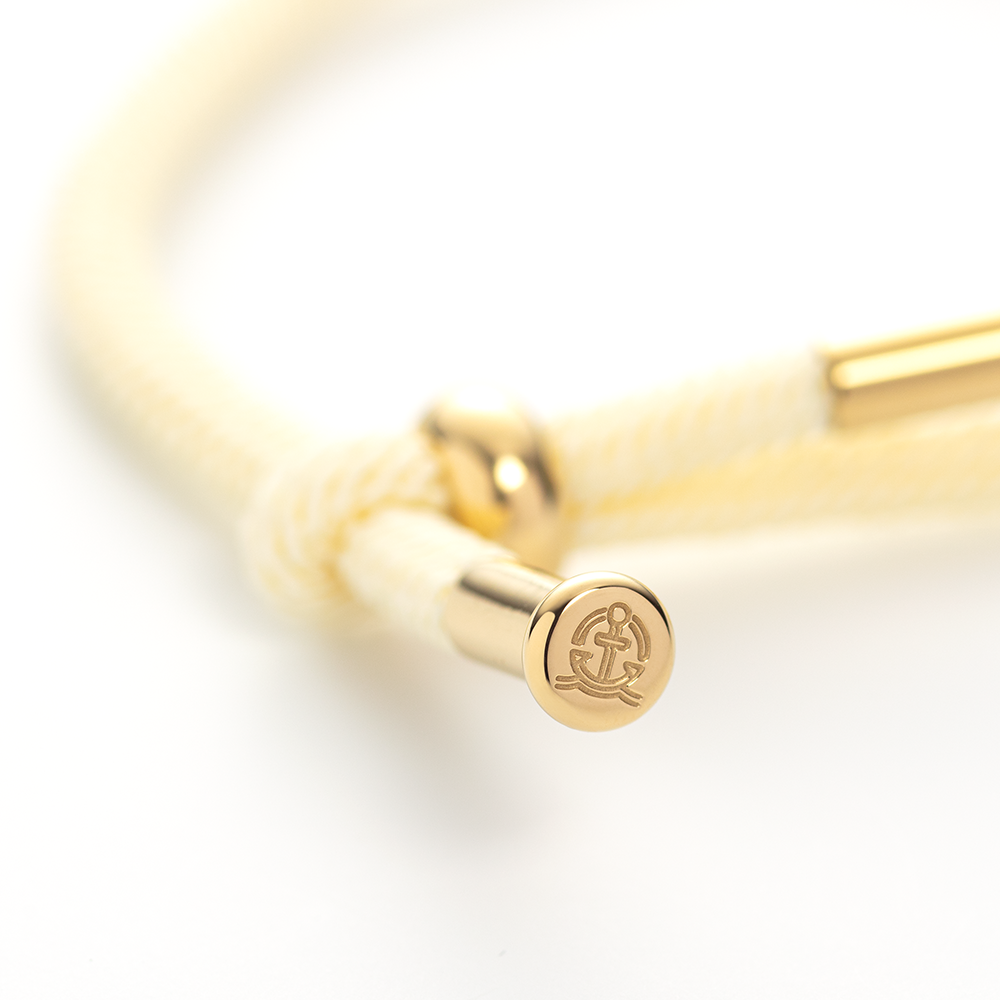 Vitamin Sea Gravur Armband Gold Off White