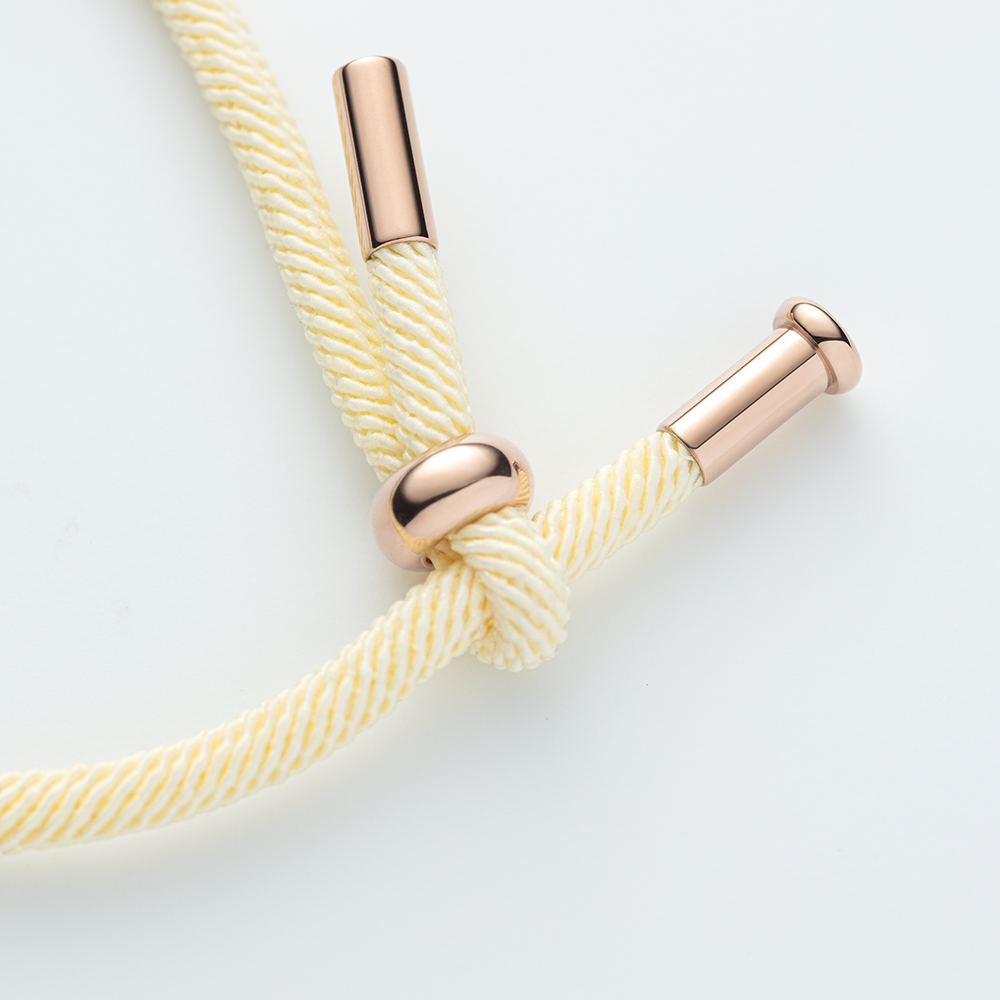 Vitamin Sea Gravur Armband Roségold Off White