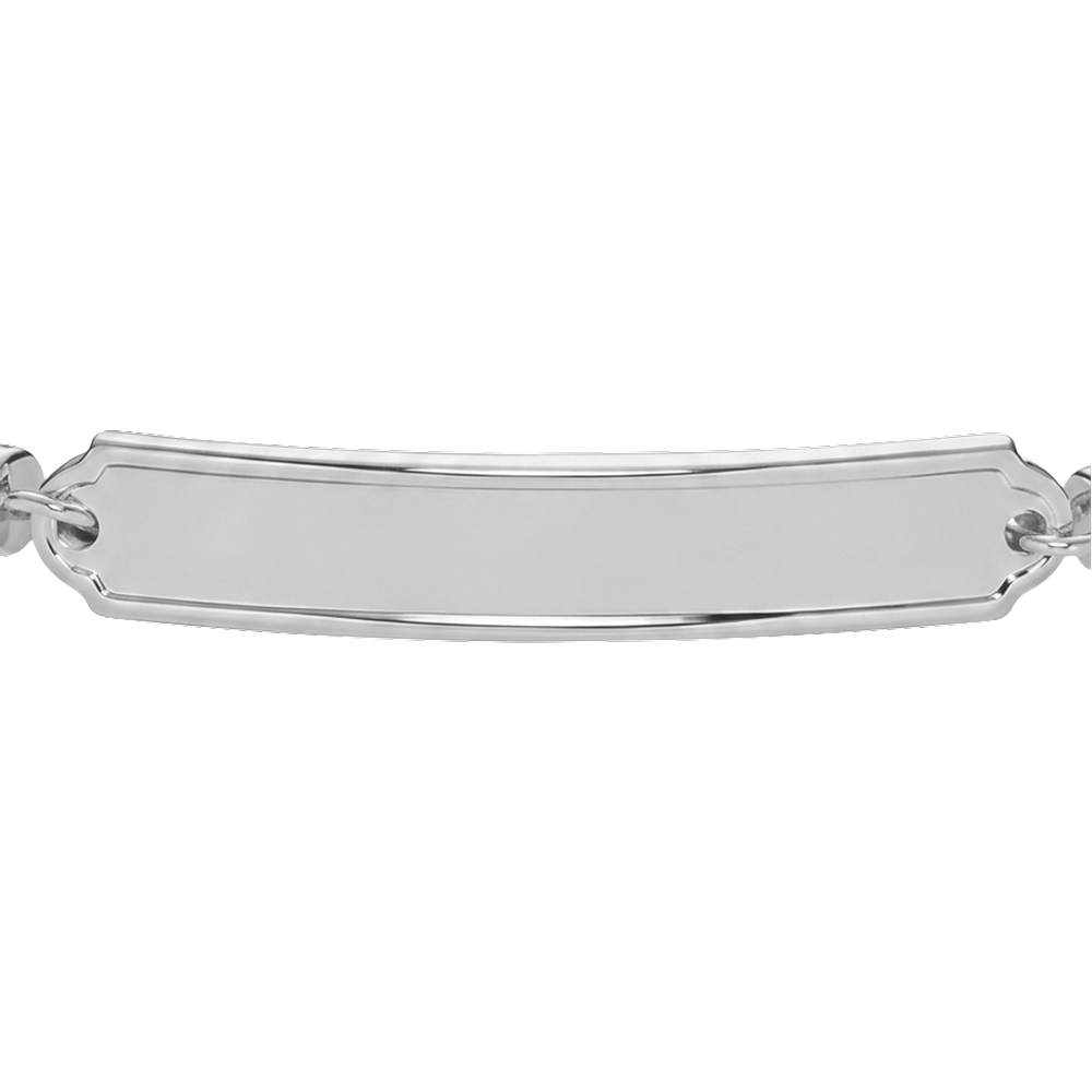 Bracelet Gravé Vitamine Mer Argent Sable