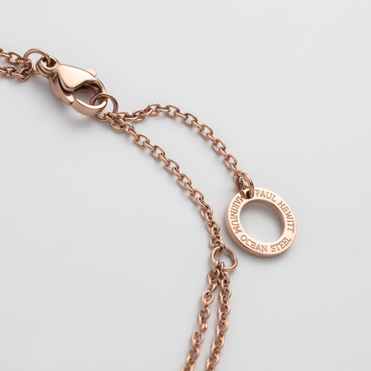 Waves necklace rose gold