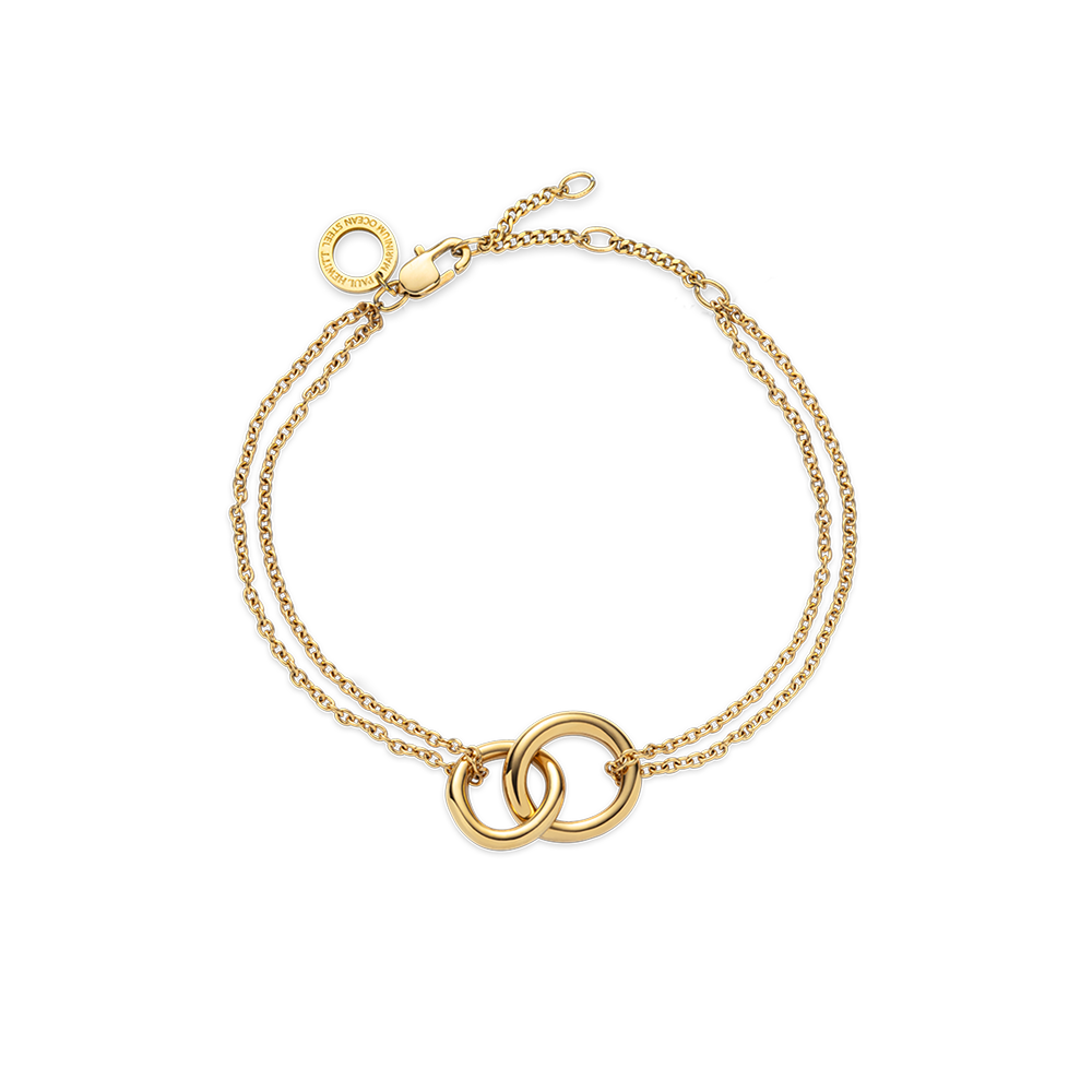Waves bracelet gold