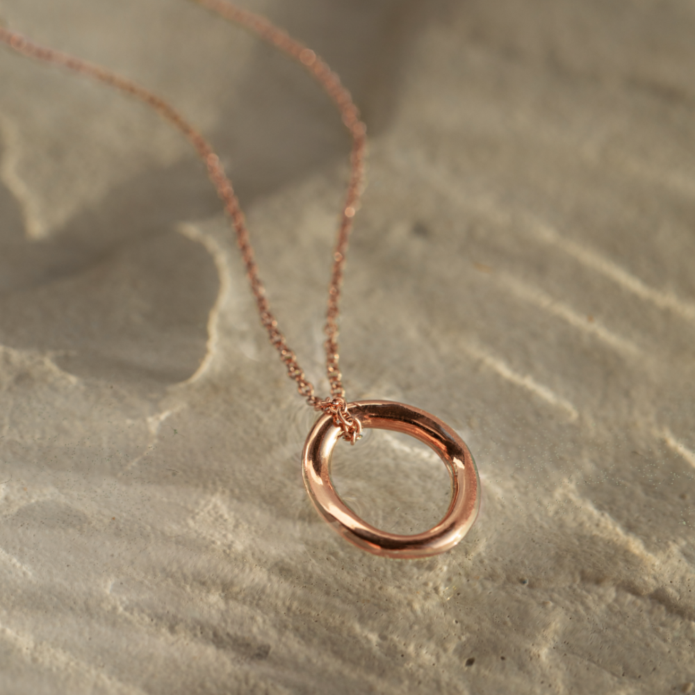 Waves Mono Halskette Roségold