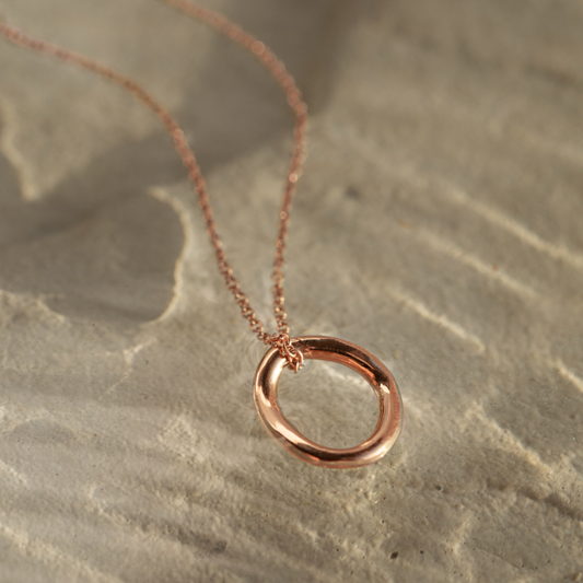 Waves Mono Necklace Rose Gold