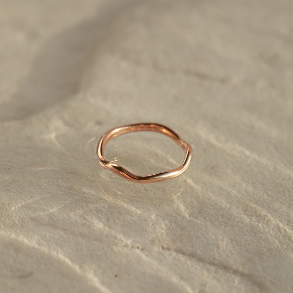 Waves Mono Ring Roségold