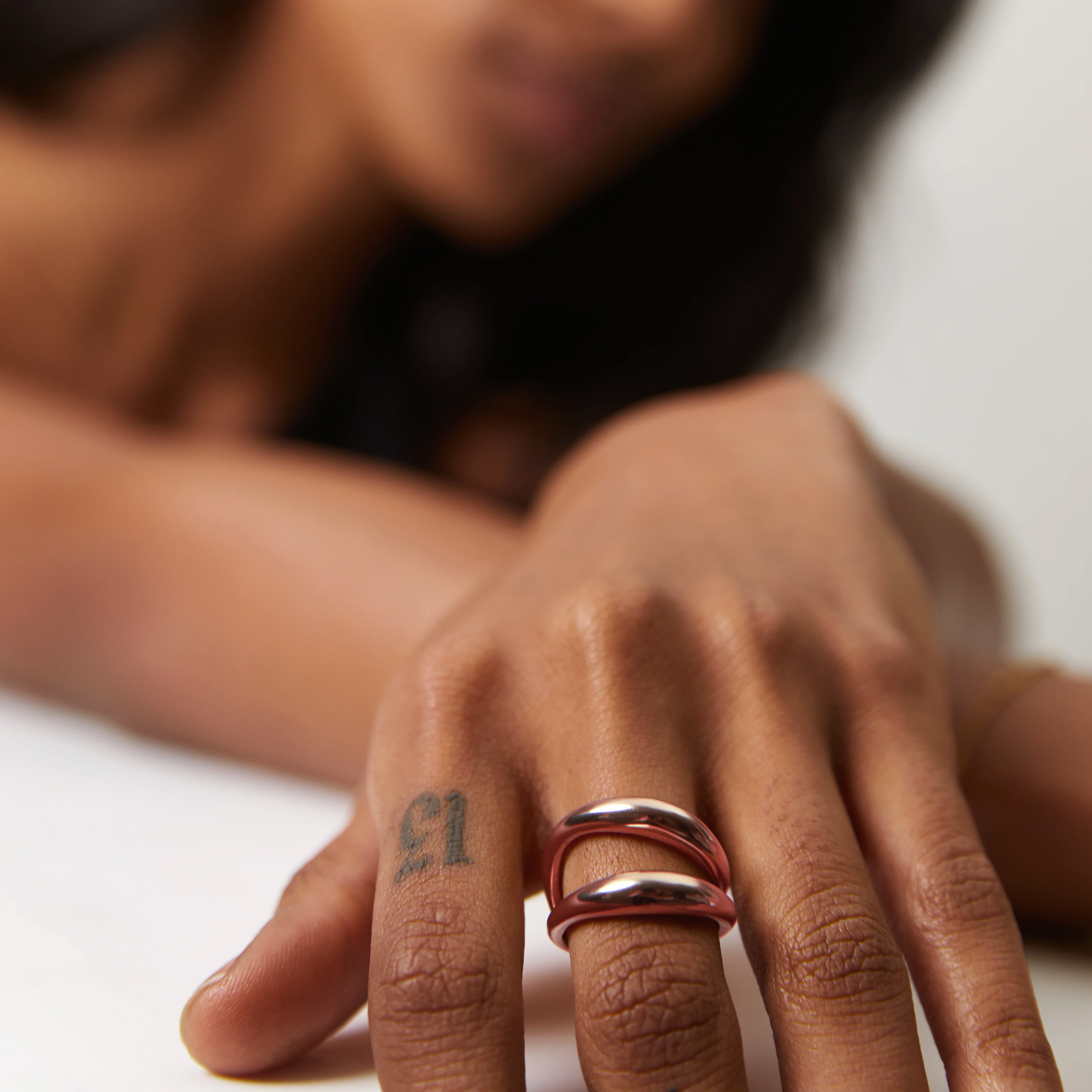 Waves Ring Roségold