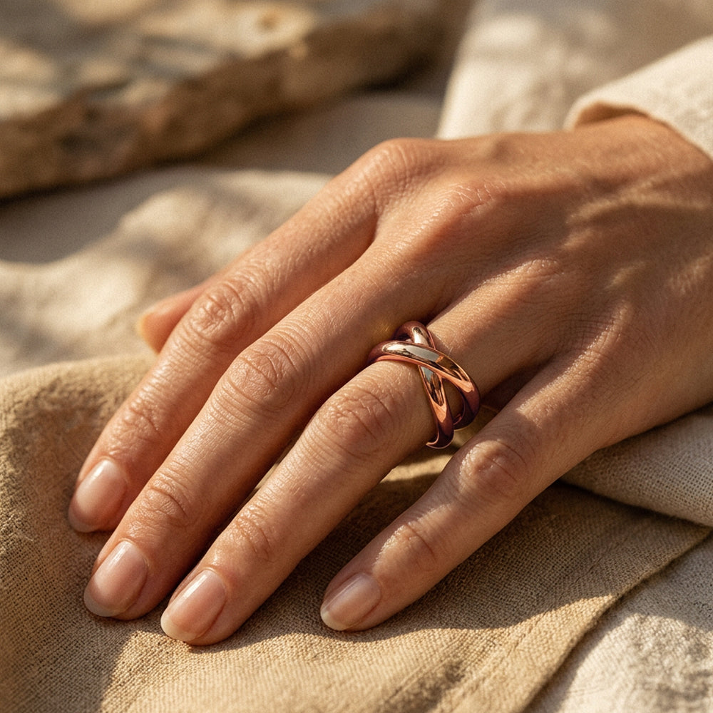Waves Twisted Ring Roségold