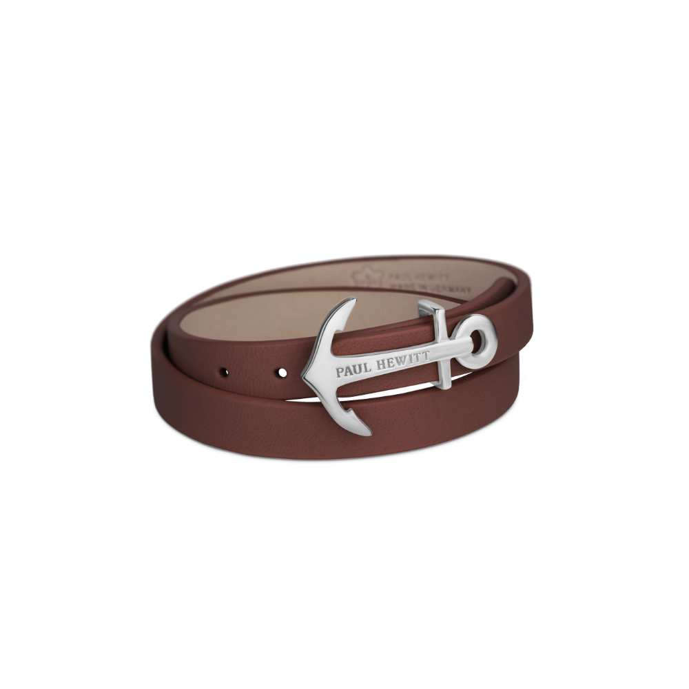 Wickelarmband North Bound Silber Braun