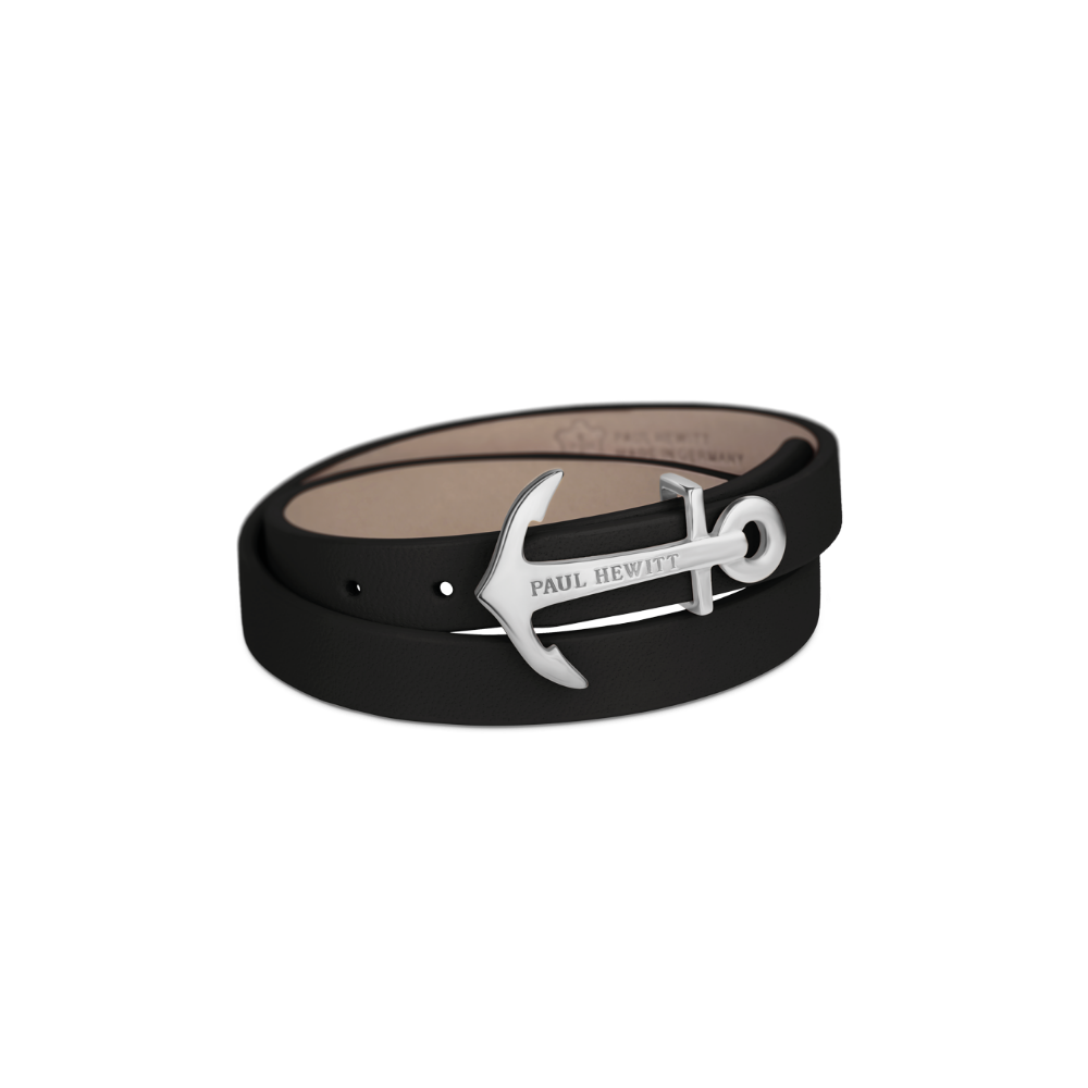 Wickelarmband North Bound Silber Schwarz