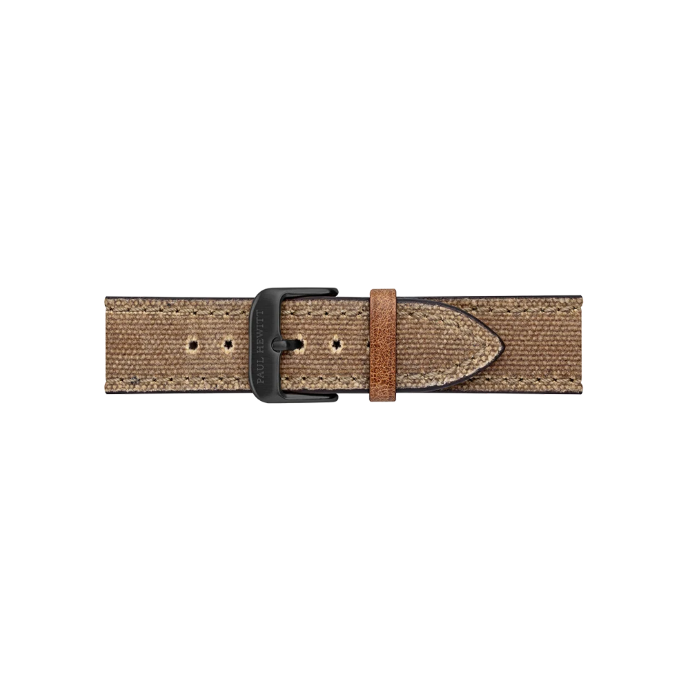 Bracelet de montre Toile Noir Désert 20 mm